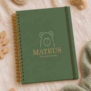 Caderneta de saúde e outros urso minimalista