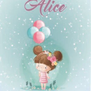 Caderneta de saúde e outros menina balão