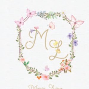 Caderneta de saúde e outros monograma borboleta