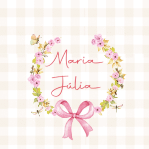 Caderneta de saúde e outros xadrez monograma laço