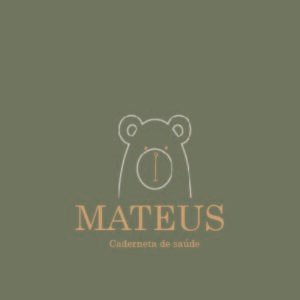 Caderneta de saúde e outros urso minimalista