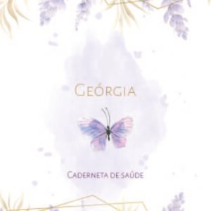 Caderneta de saúde e outros borboleta lavanda