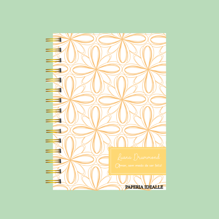 Agenda personalizada Abstrato floral minimalista
