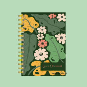 Agenda personalizada Abstrato Flor rosa