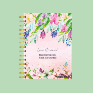 Agenda personalizada Aquarela delicada
