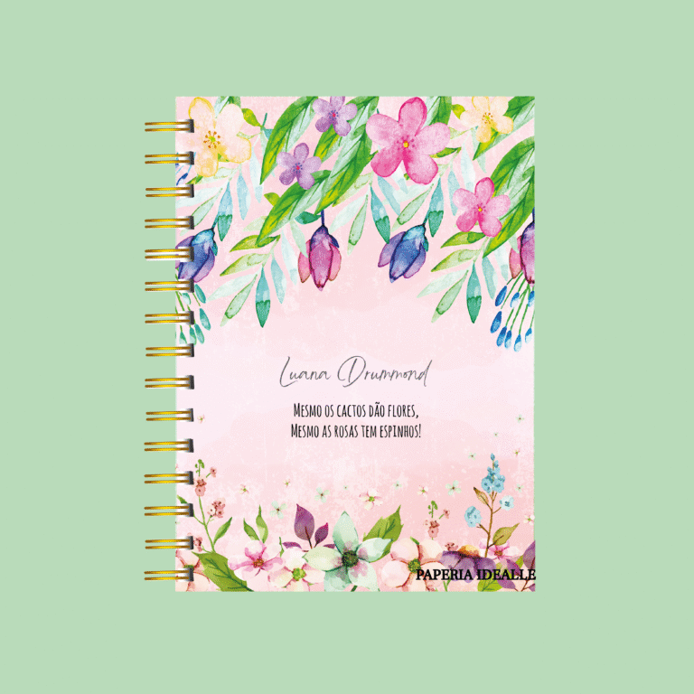 Agenda personalizada Aquarela delicada