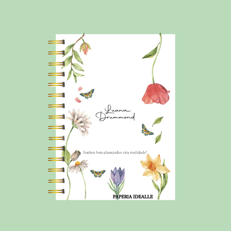 Agenda personalizada flores do campo