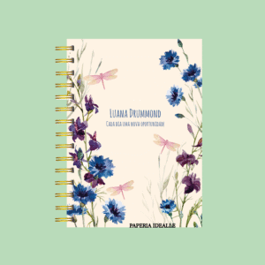 Agenda personalizada Aquarela libélula