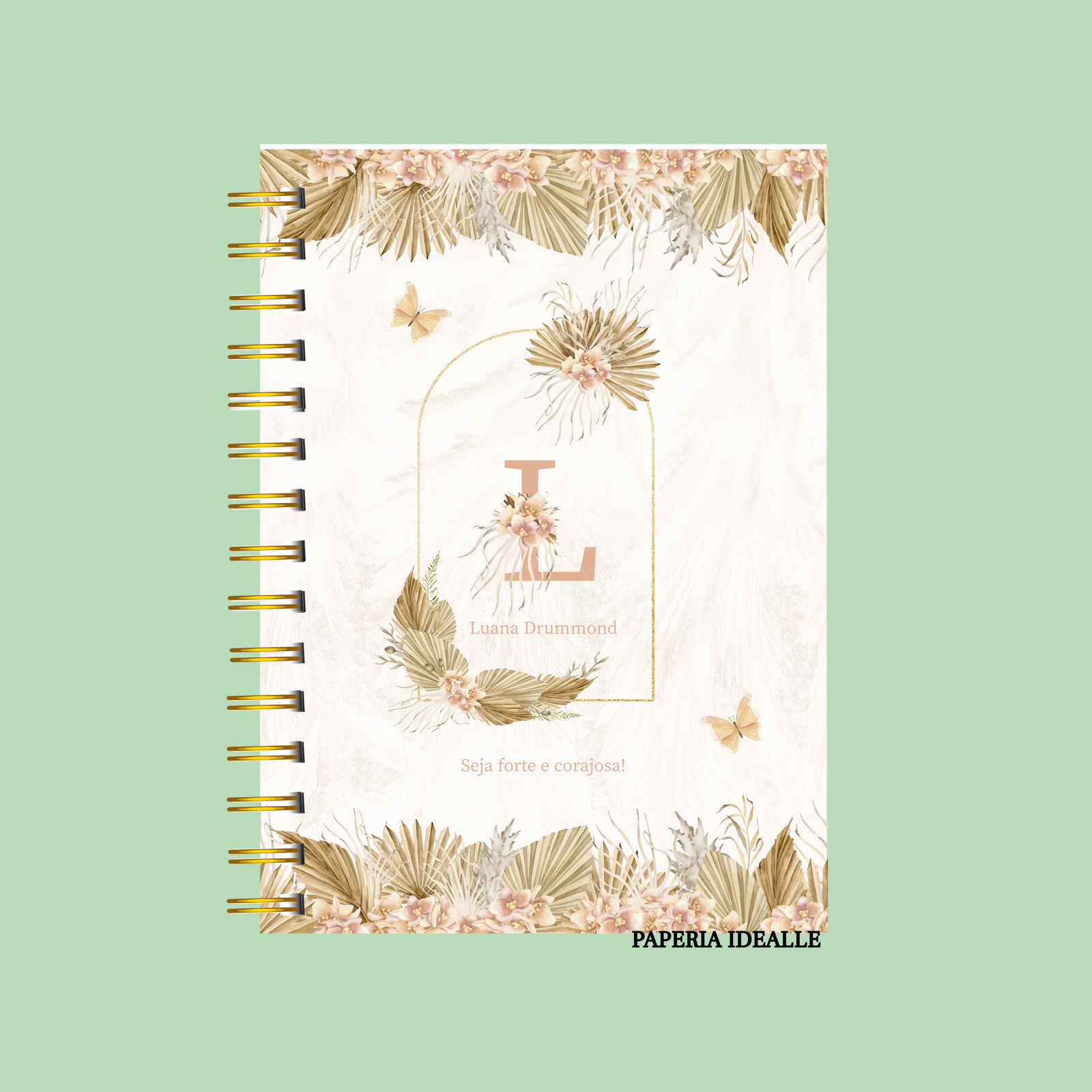 Agenda personalizada boho inicial