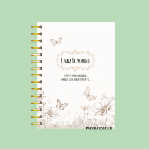 Planner personalizado completo vintage jardim