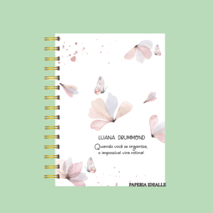 Agenda personalizada borboleta delicada