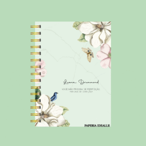 Agenda personalizada borboleta e pássaro