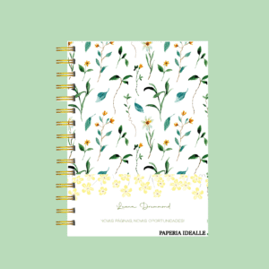 Agenda personalizada delicada margarida