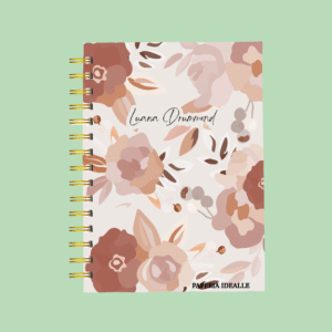 Agenda personalizada delicada marrom
