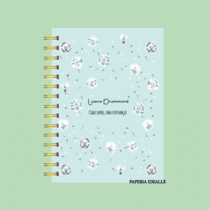 Agenda personalizada dente de leão minimalista