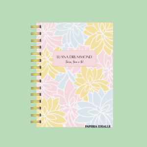 Agenda personalizada Delicada Floral Colorida