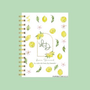 Planner personalizado completo limão e flor