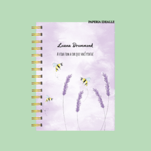 Planner personalizado completo lavanda abelhas