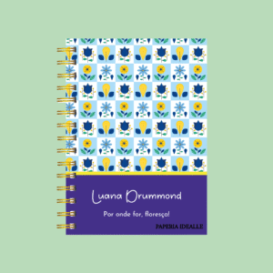 Planner personalizado completo xadrez azul
