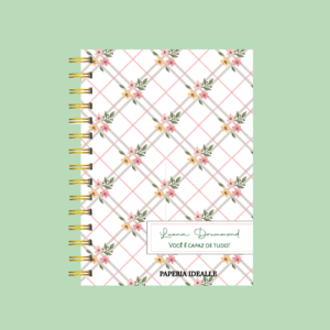 Planner personalizado completo xadrez cinza