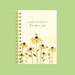 Planner personalizado completo girassol jardim