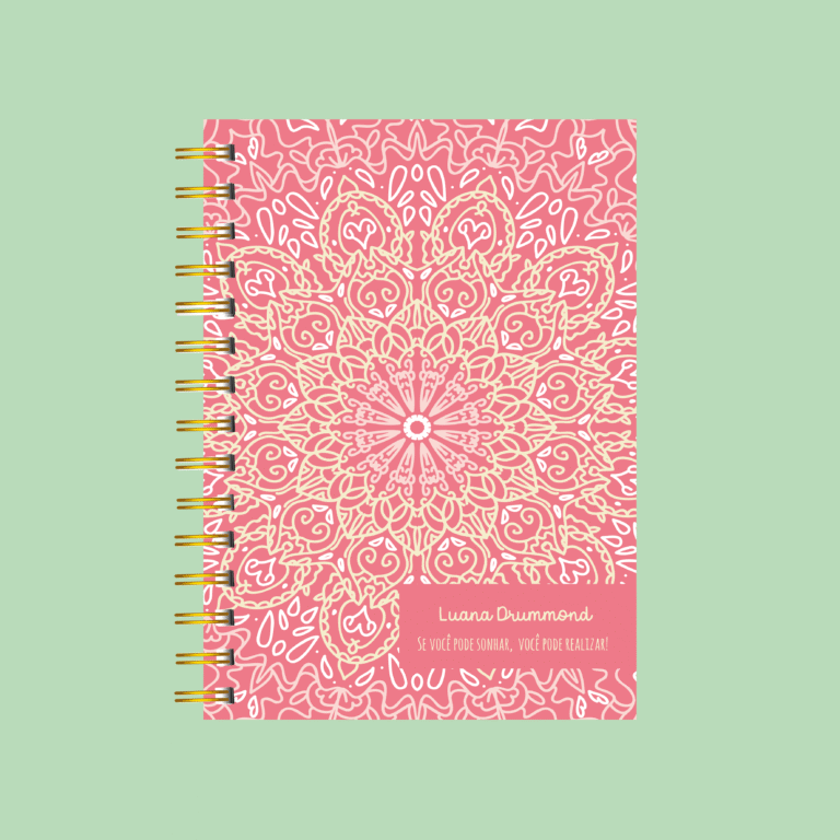 Planner personalizado completo mandala rosa