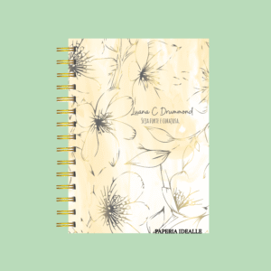 Planner personalizado completo mármore floral