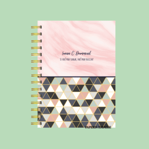 Planner personalizado completo mármore geométrica
