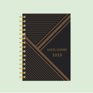 Agenda masculina personalizada geométrica