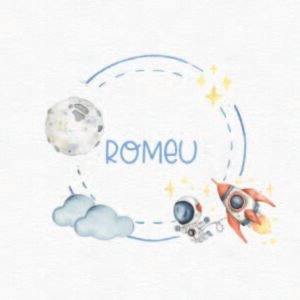 Caderneta de saúde e outros monograma astronauta