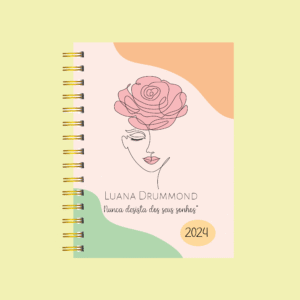 Planner personalizado completo mulher rosa