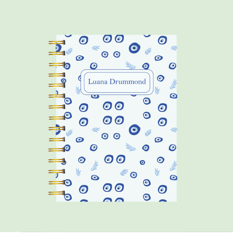 Planner personalizado completo estampa olho grego