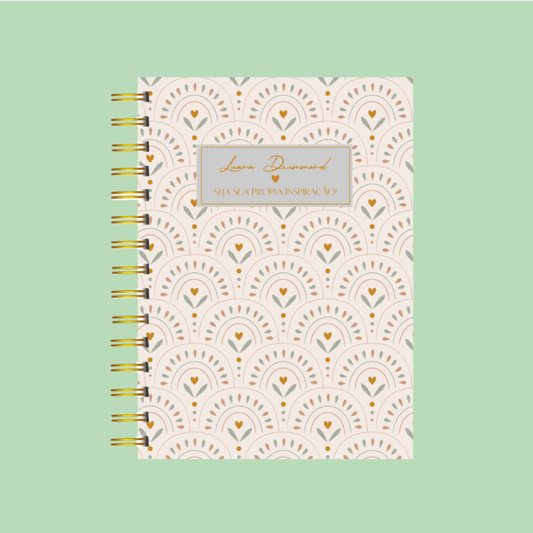 Planner personalizado completo estampa floral boho