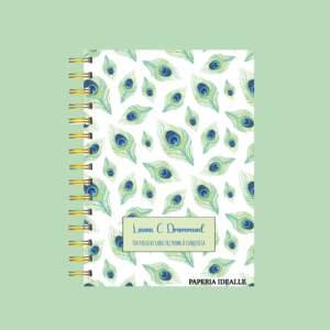 Planner personalizado completo pena de pavão