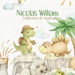 Caderneta de saúde e outros dinossauro pedra