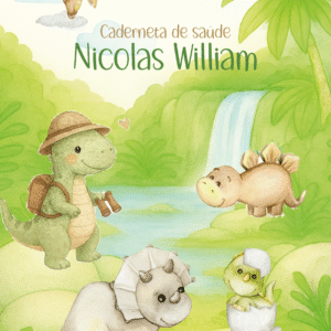 Caderneta de saúde e outros dinossauro parque