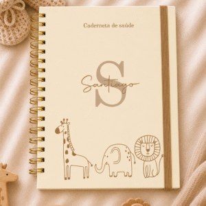 Caderneta de saúde e outros minimalista safari marrom