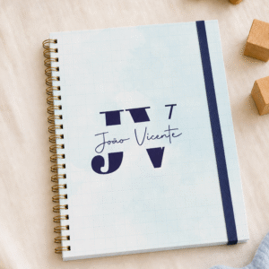 Caderneta de saúde e outros minimalista grid azul