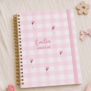 Caderneta de saúde e outros minimalista rosas