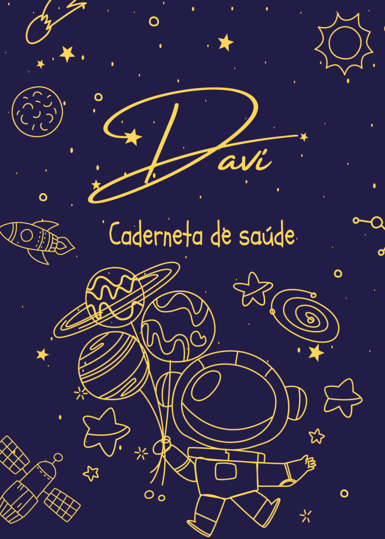 Caderneta de saúde e outros minimalista astronauta
