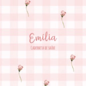 Caderneta de saúde e outros minimalista rosas