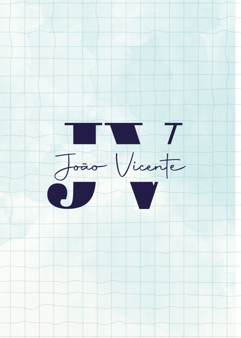 Caderneta de saúde e outros minimalista grid azul