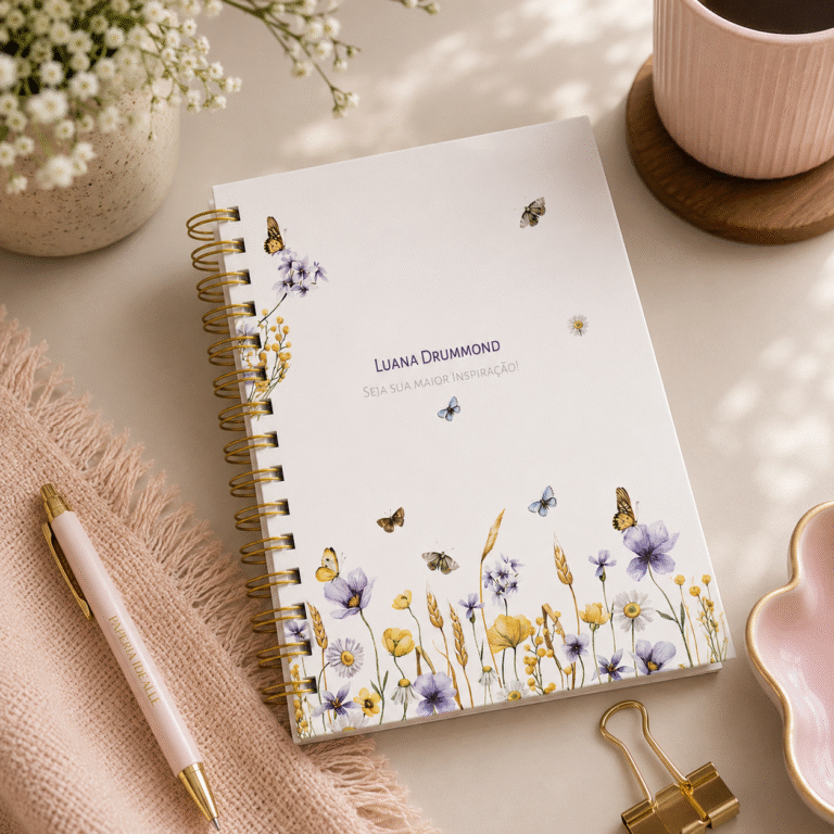 Agenda personalizada Azul jardim