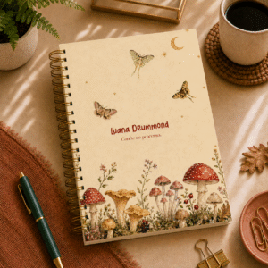 Agenda personalizada Cogumelo jardim
