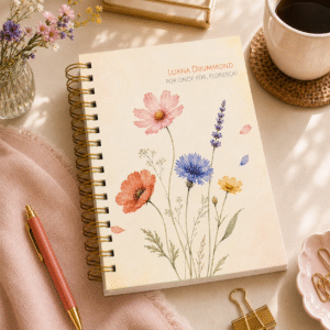 Planner personalizado flores do campo essencia