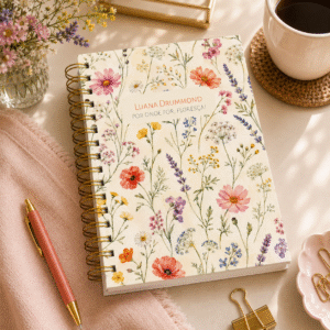 Planner personalizado flores do campo harmonia