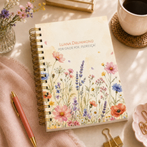 Planner personalizado flores do campo jardim