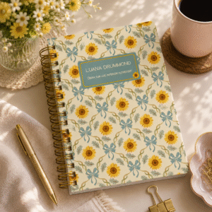 Planner personalizado girassol harmonia
