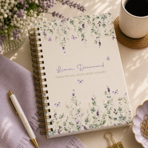 Planner personalizado lavanda jardim