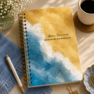 Planner personalizado mar aquarela